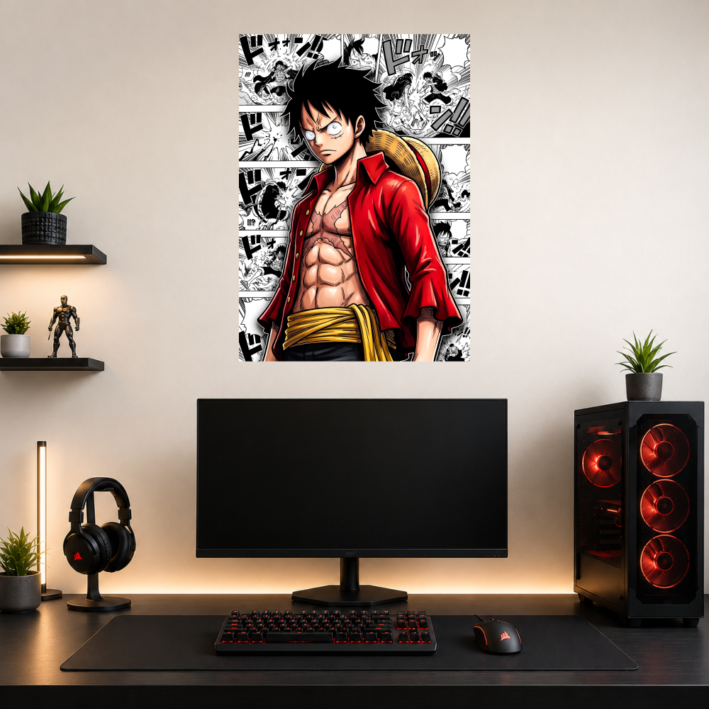 Monkey D. Luffy – One Piece Manga Collage Wall Poster