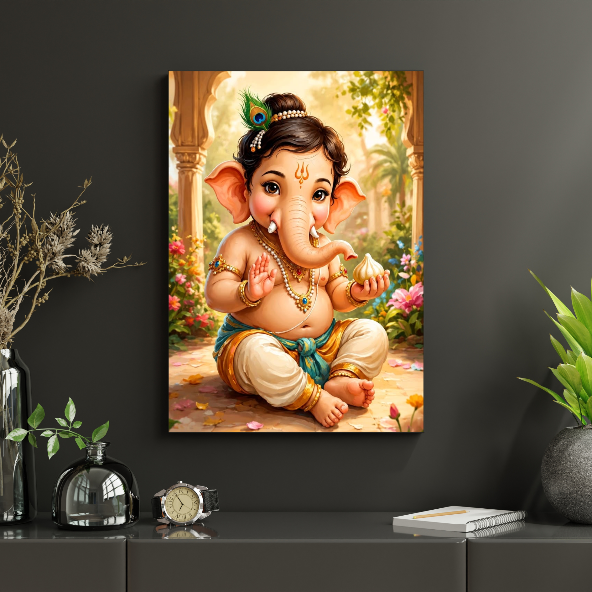 Bal Ganesha Blessings Wall Poster