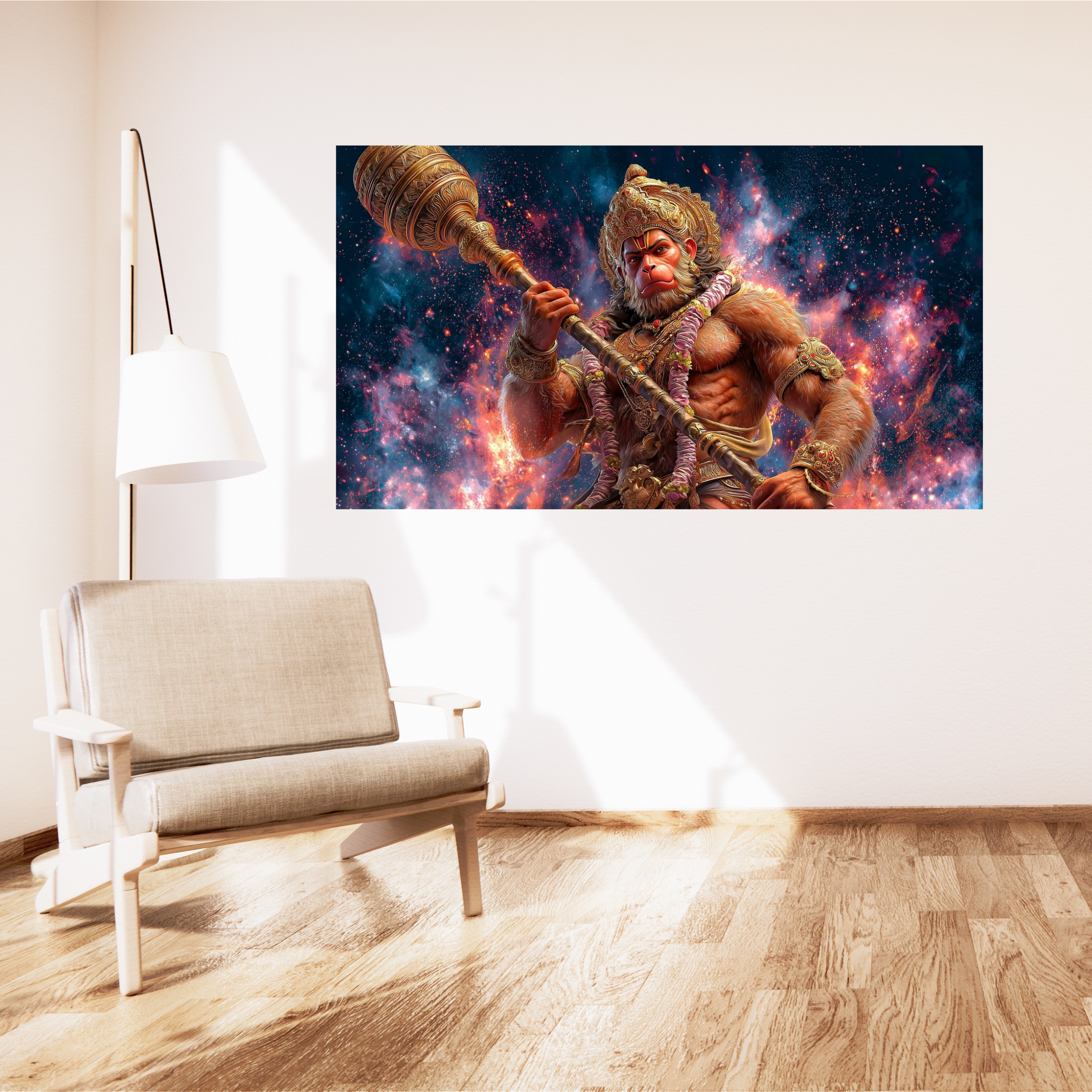 Lord Hanuman Ji – 3 Piece Split Wall Poster