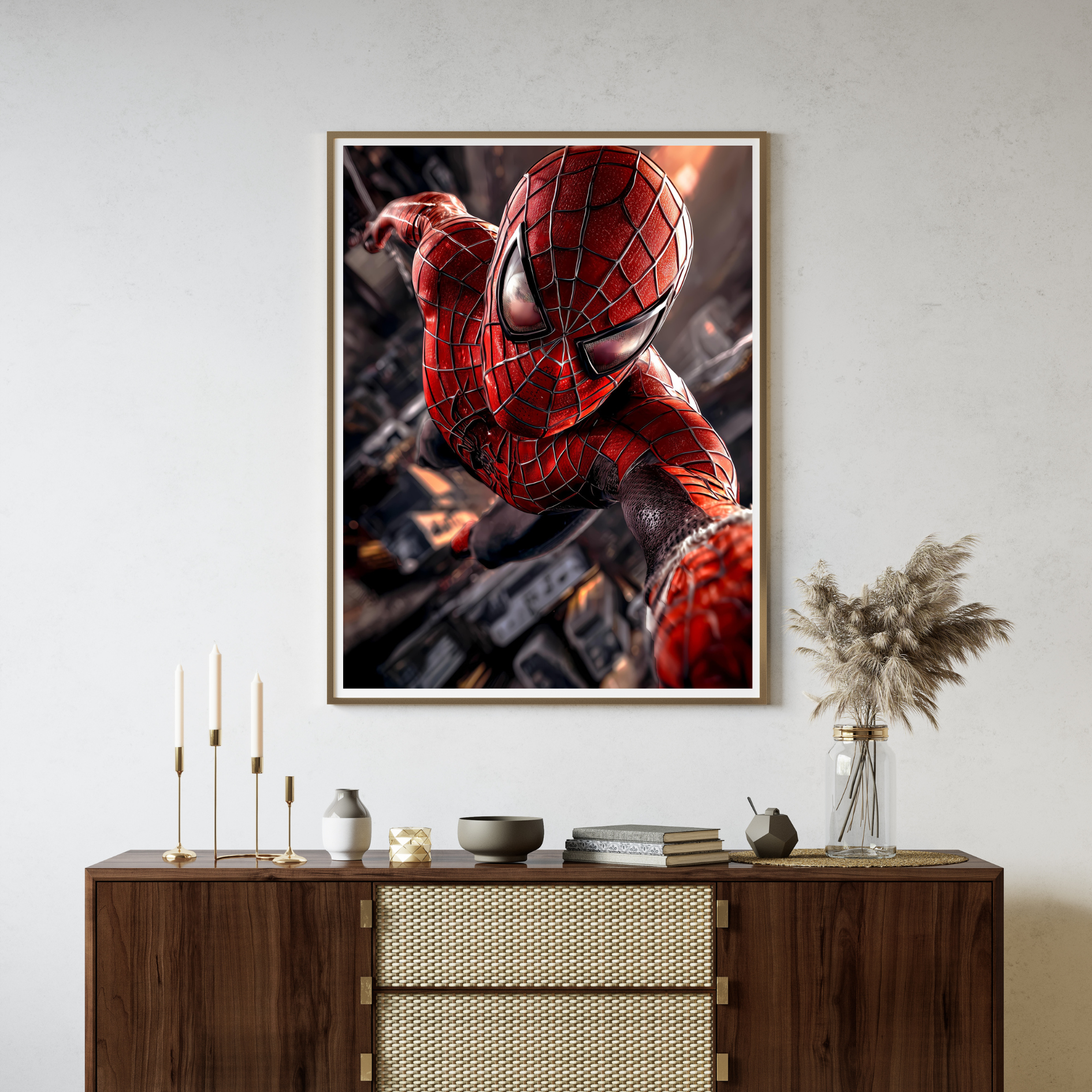 Aerial Web Strike Wall Poster