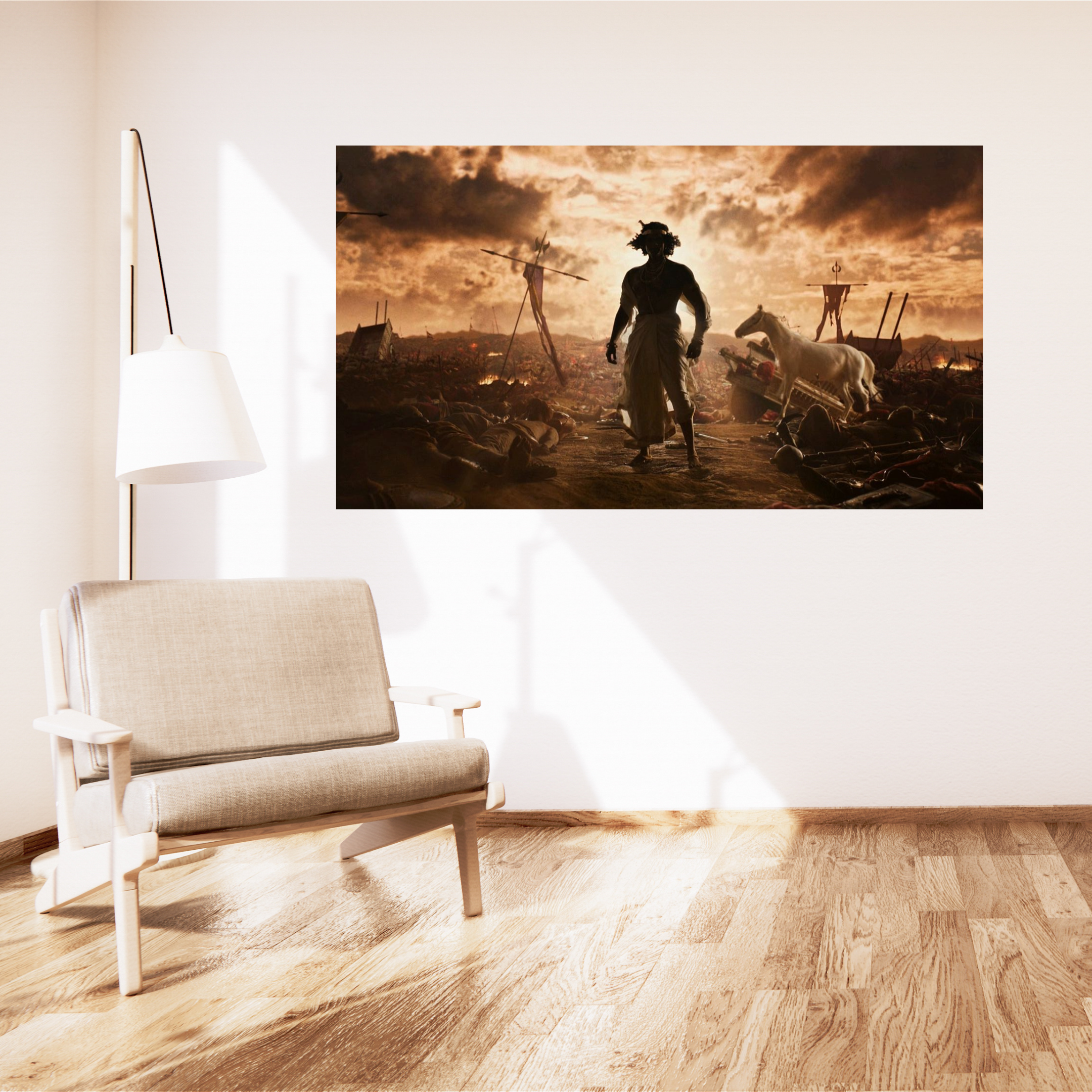 Shree Krishna Kurukshetra – 3 Piece Split Wall Poster