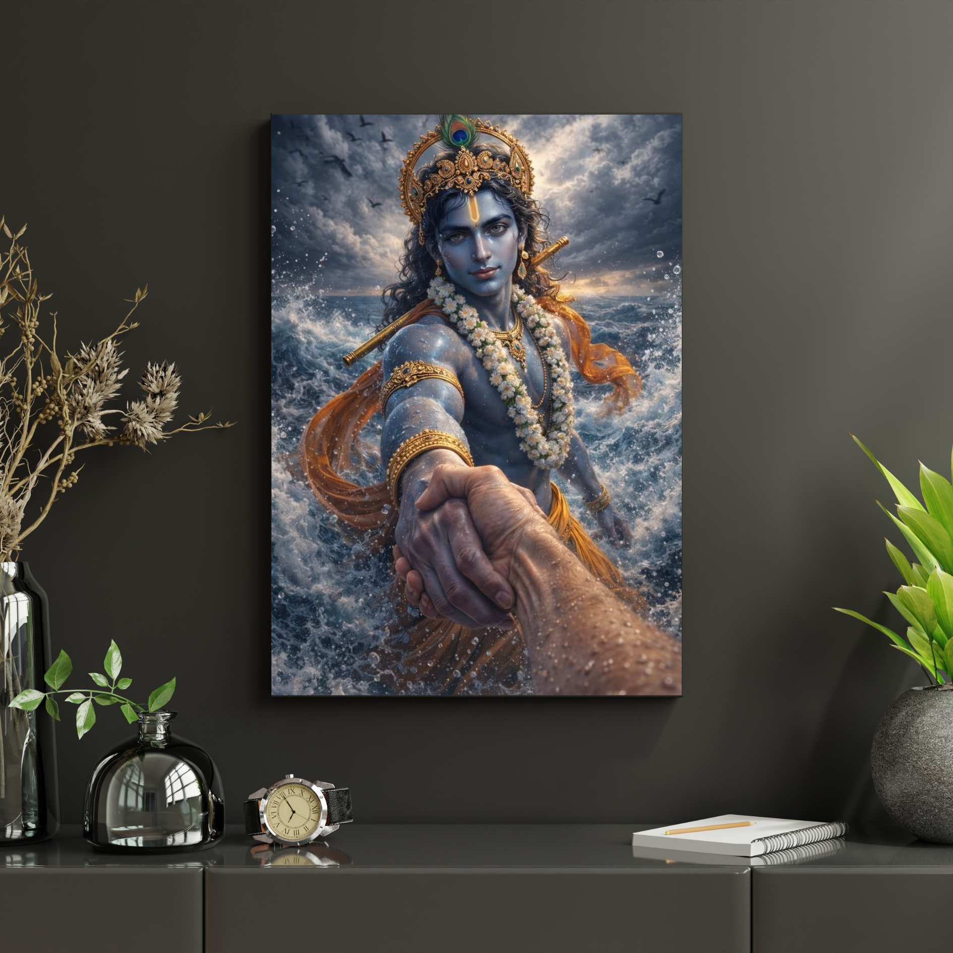 Faith in Krishna Premium Poster