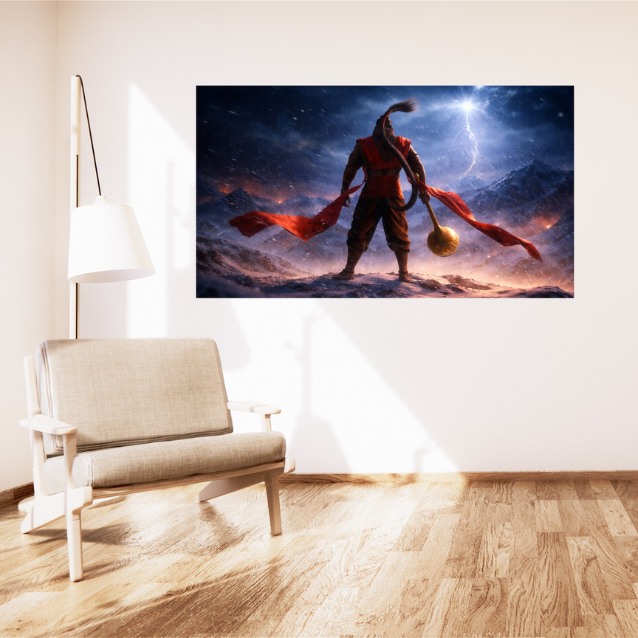 Lord Hanumana – 3 Piece Split Wall Poster