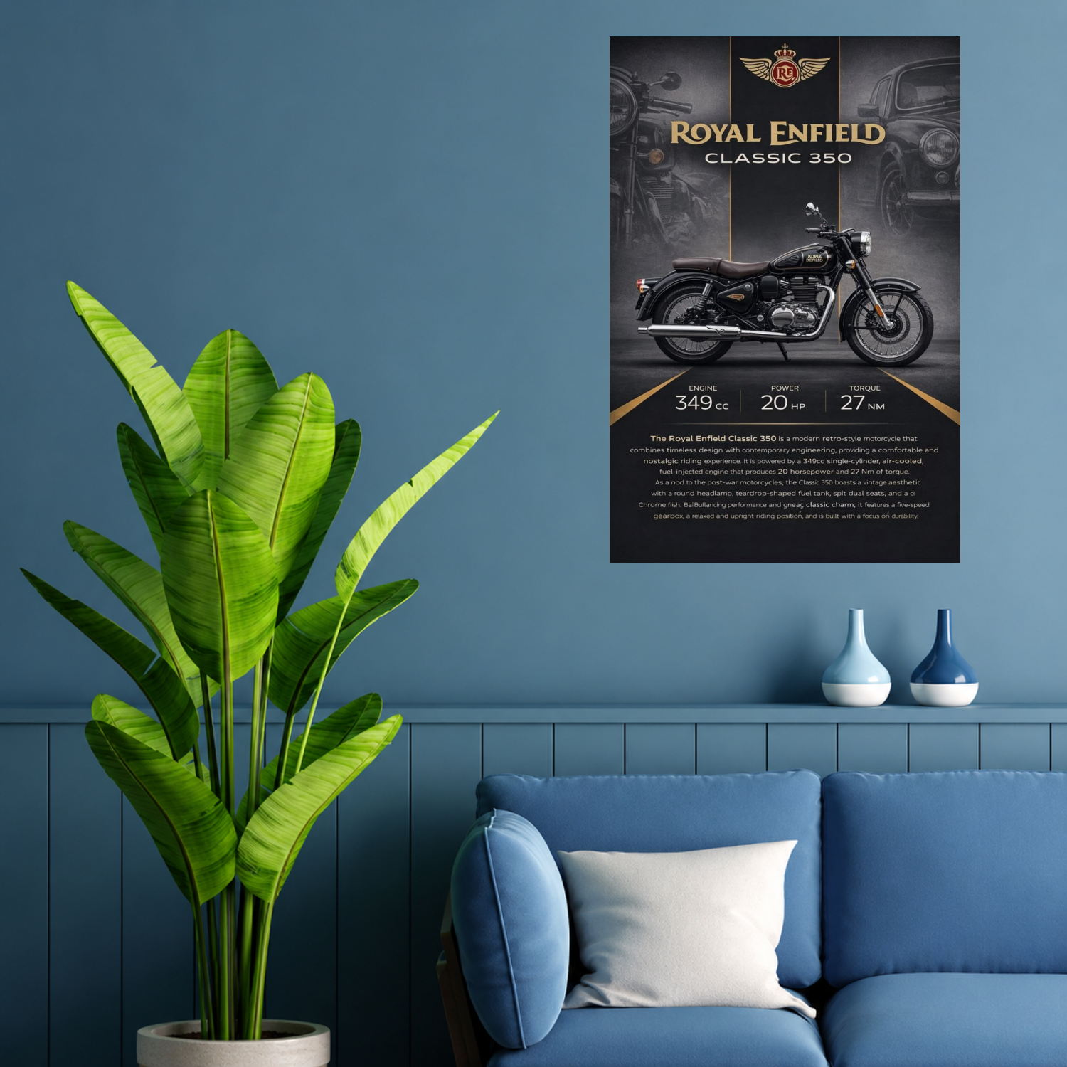 Royal Enfield Classic 350 Premium Specification Poster