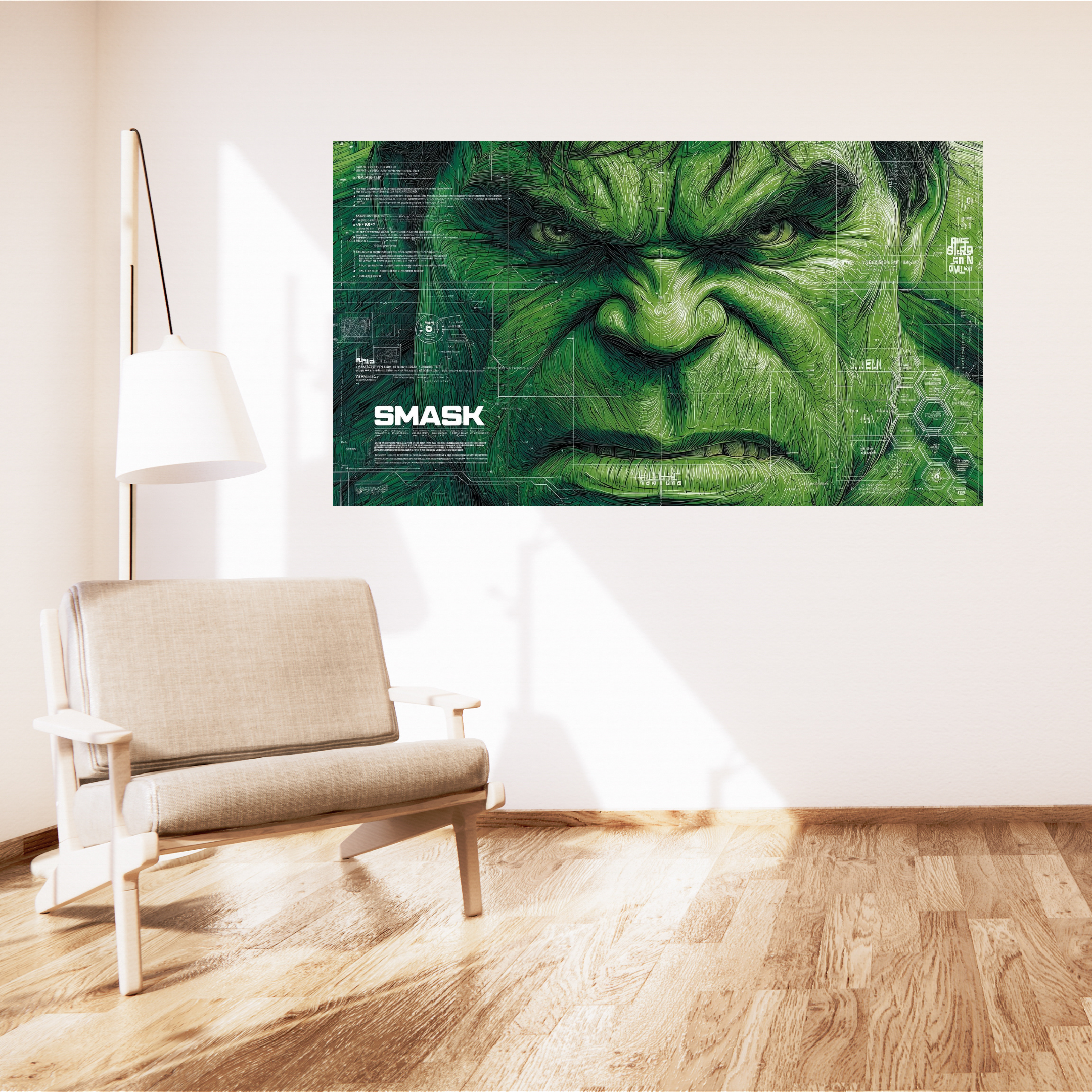 The Angry Hulk – 3 Piece Split Wall Poster