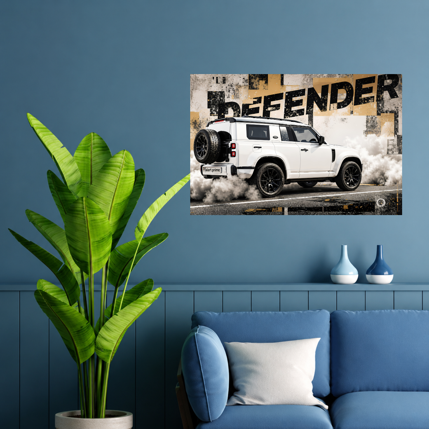 Land Rover Defender Off-Road Adventure Premium Wall Art Poster