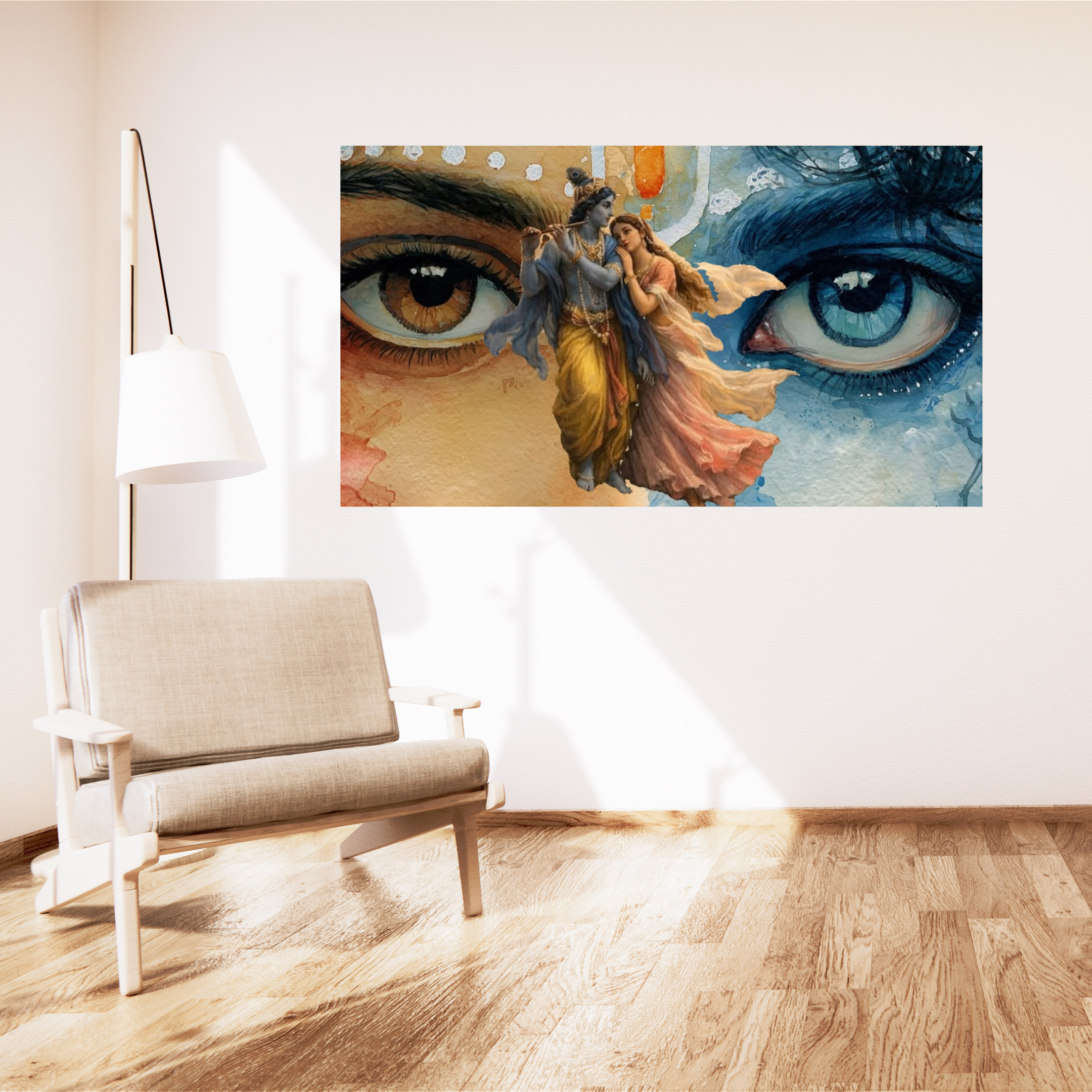 Radha Krishna – 3 Piece Split Wall Poster