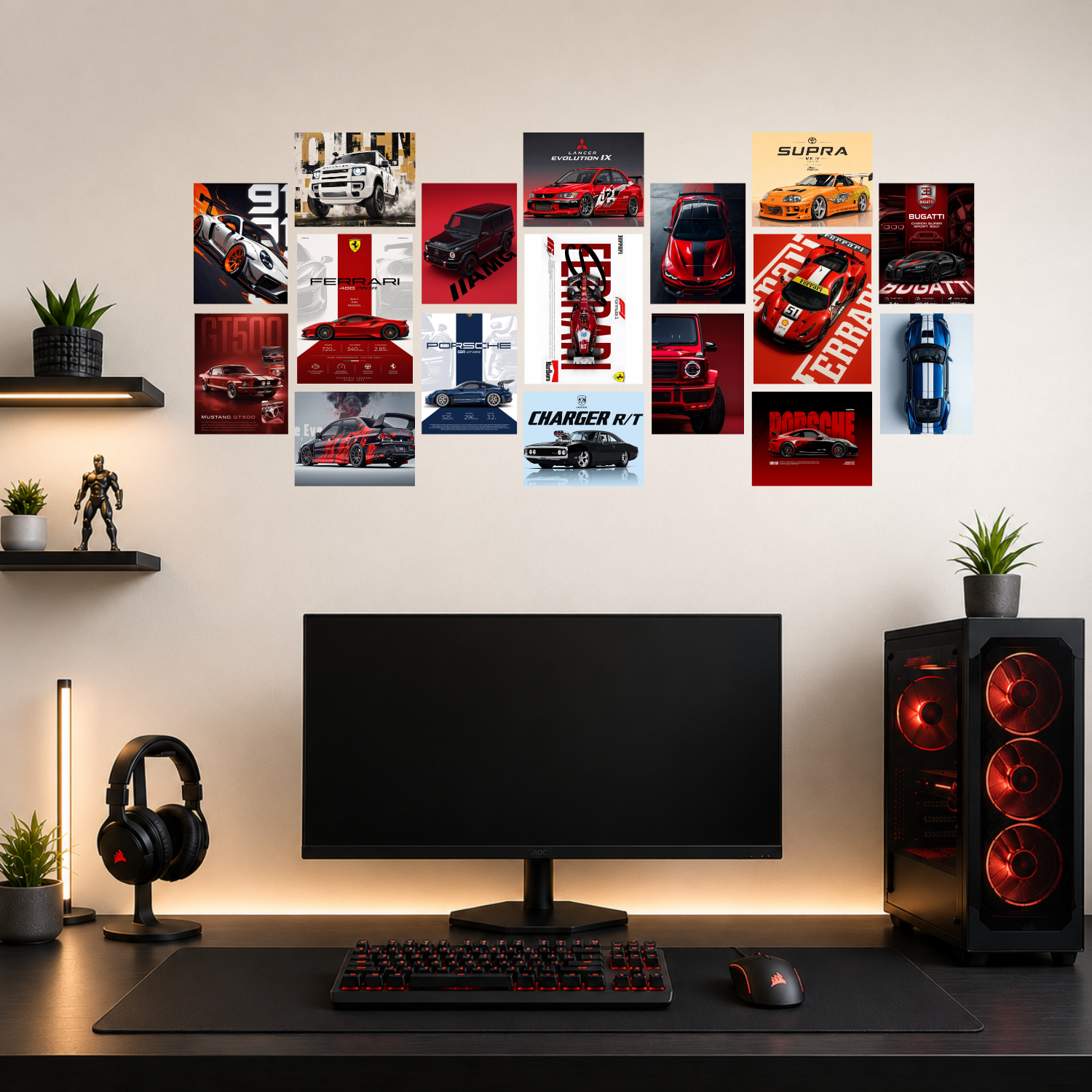Car Combo Pack - 17 pcs A4 & A5 Posters Mix