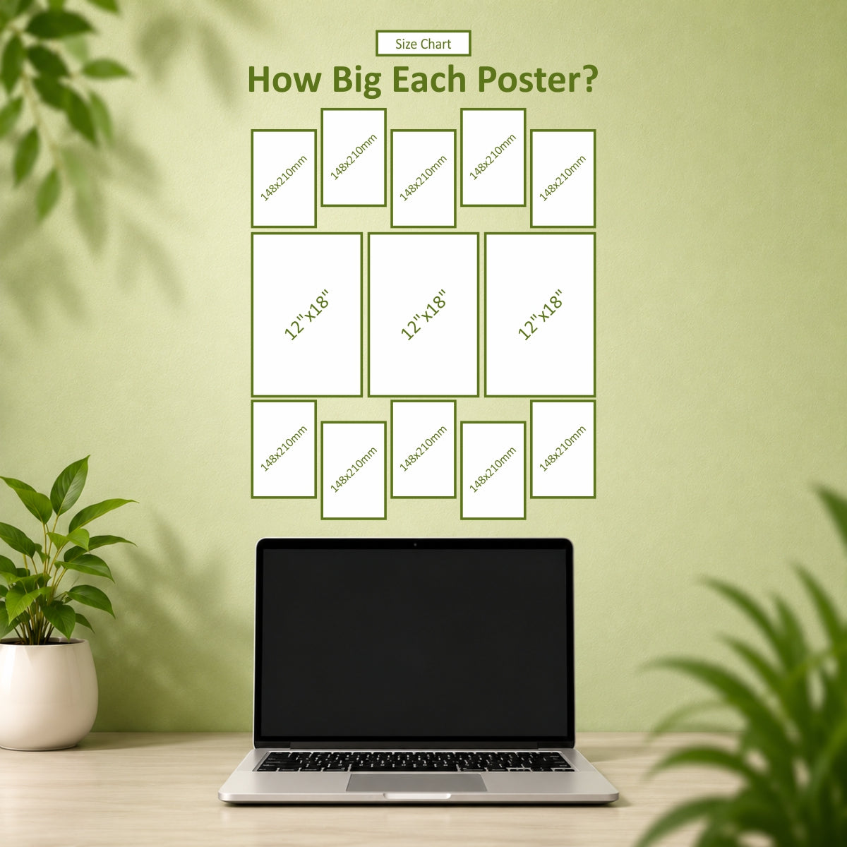 Anime Combo Pack - 13 pcs 12"x18" & A5 Posters Mix