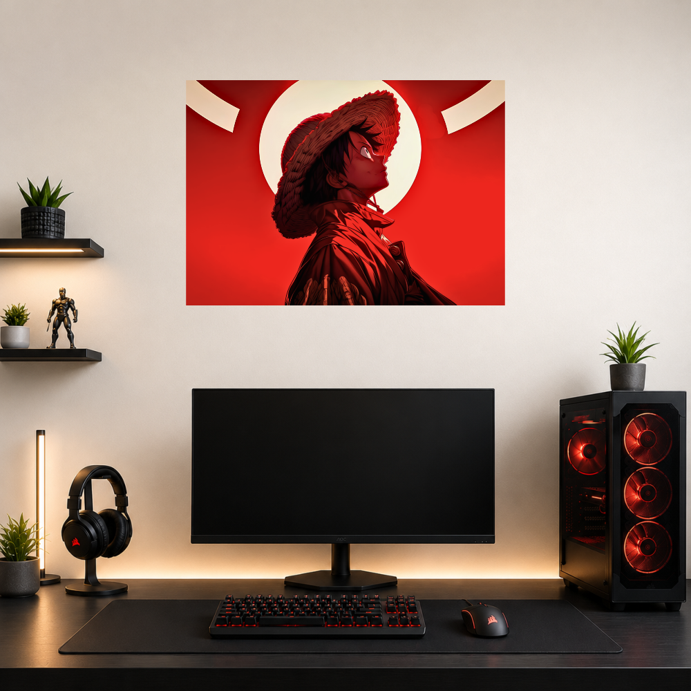 Luffy – Red Eclipse One Piece Wall Art