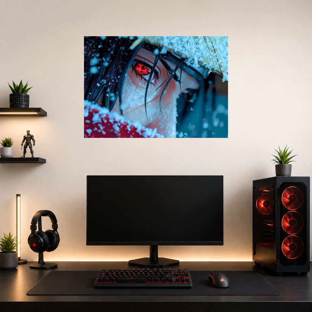 Itachi Uchiha – Frozen Sharingan Anime Wall Poster
