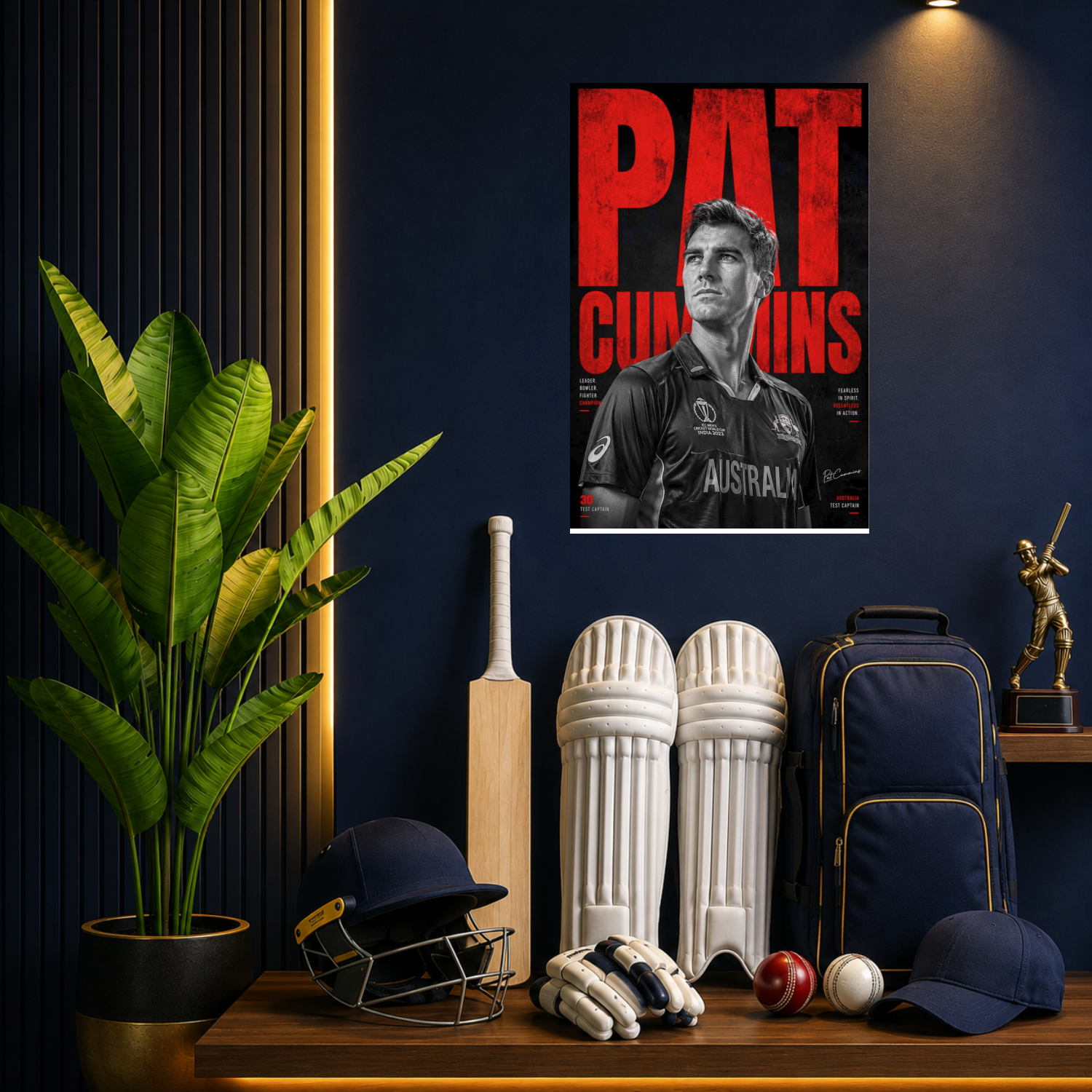 Pat Cummins – Cricket Champion Wall Poster