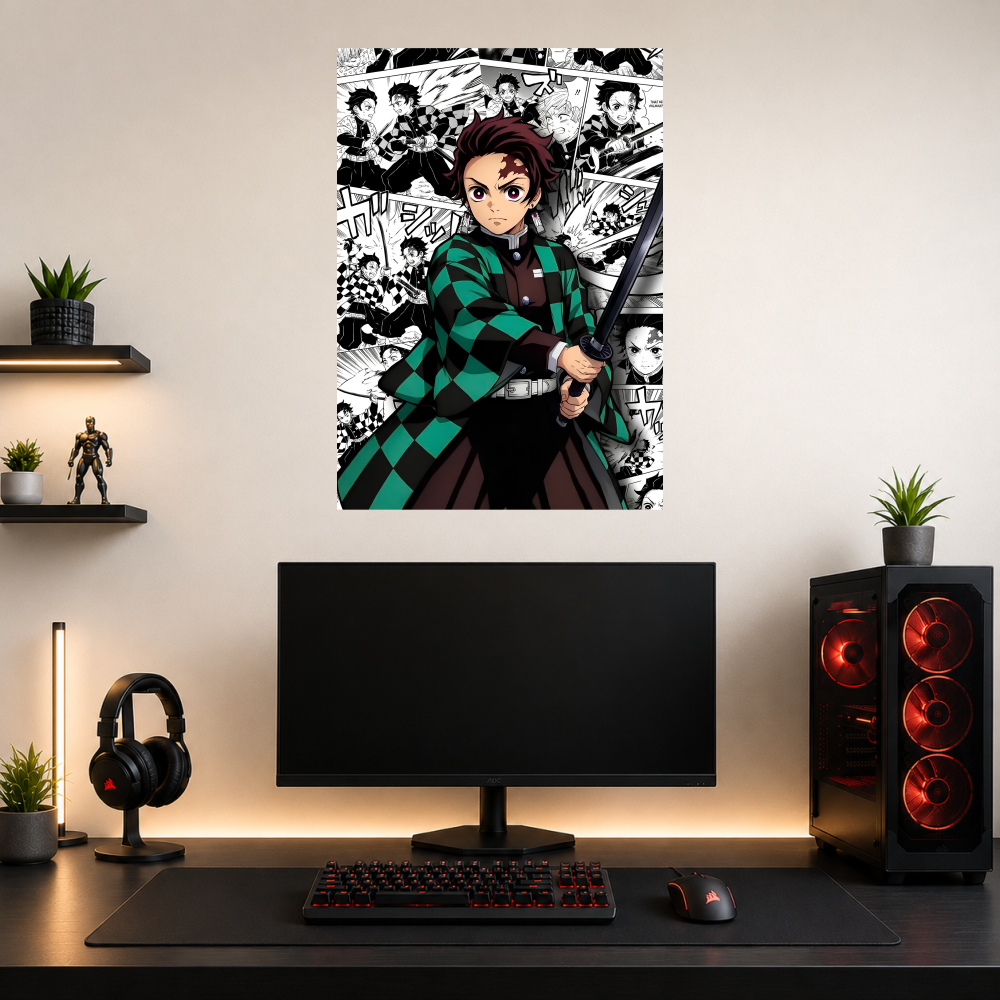 Tanjiro Kamado – Demon Slayer Manga Collage Wall Poster