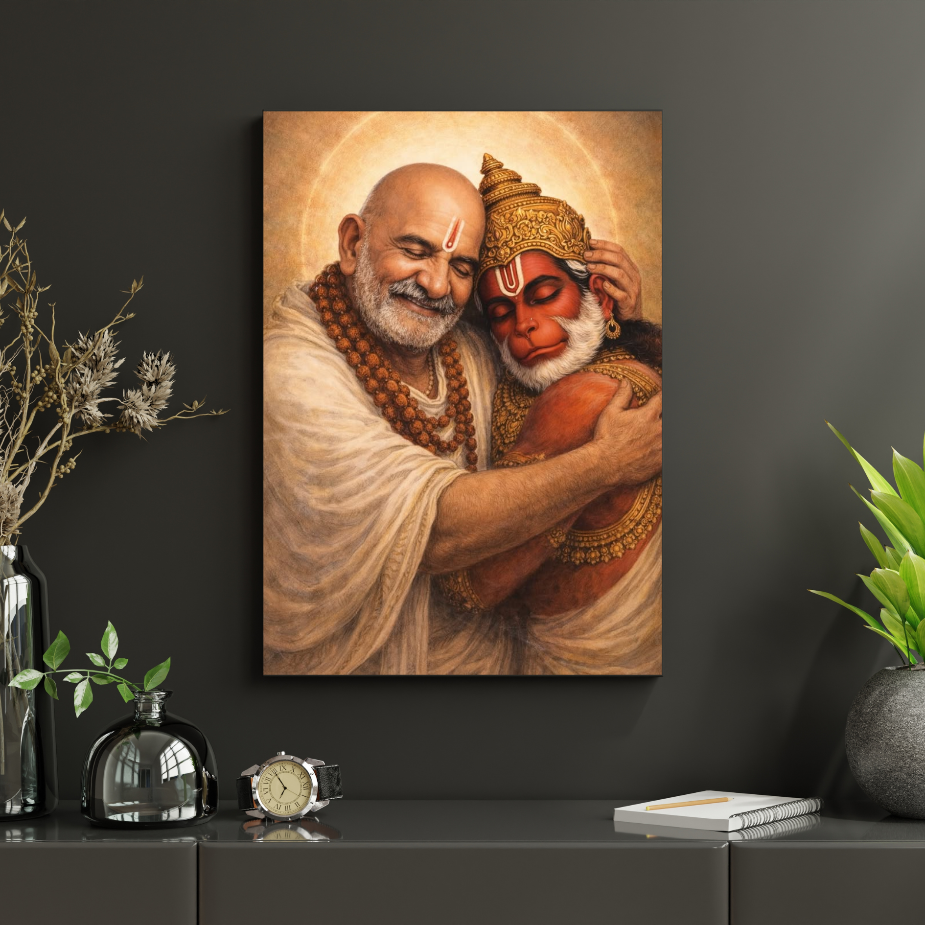 Neem Karoli Baba & Hanuman Ji Wall Poster