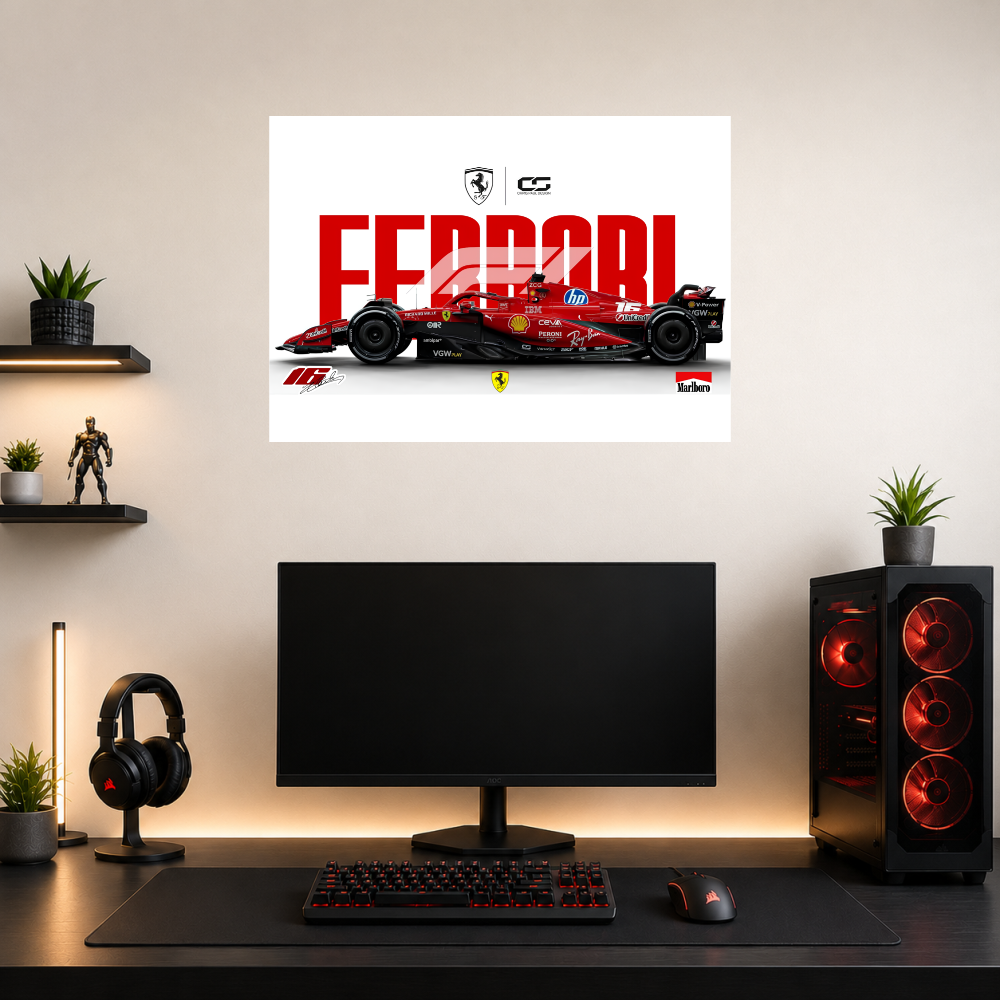 Scuderia Ferrari Formula 1 Race Car Premium Wall Art Poster