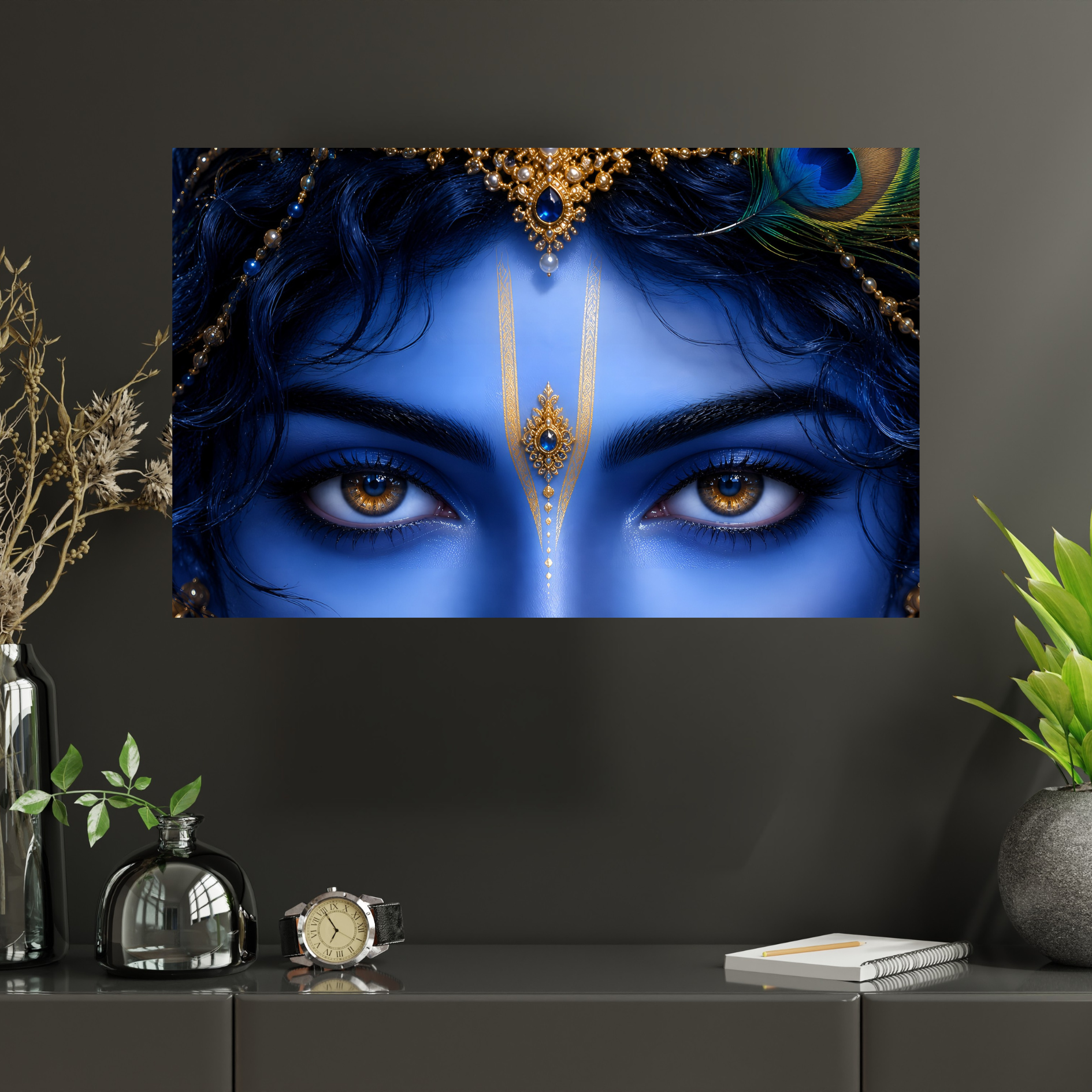 Krishna's Divine Vision Wall Poster l Devotional Poster