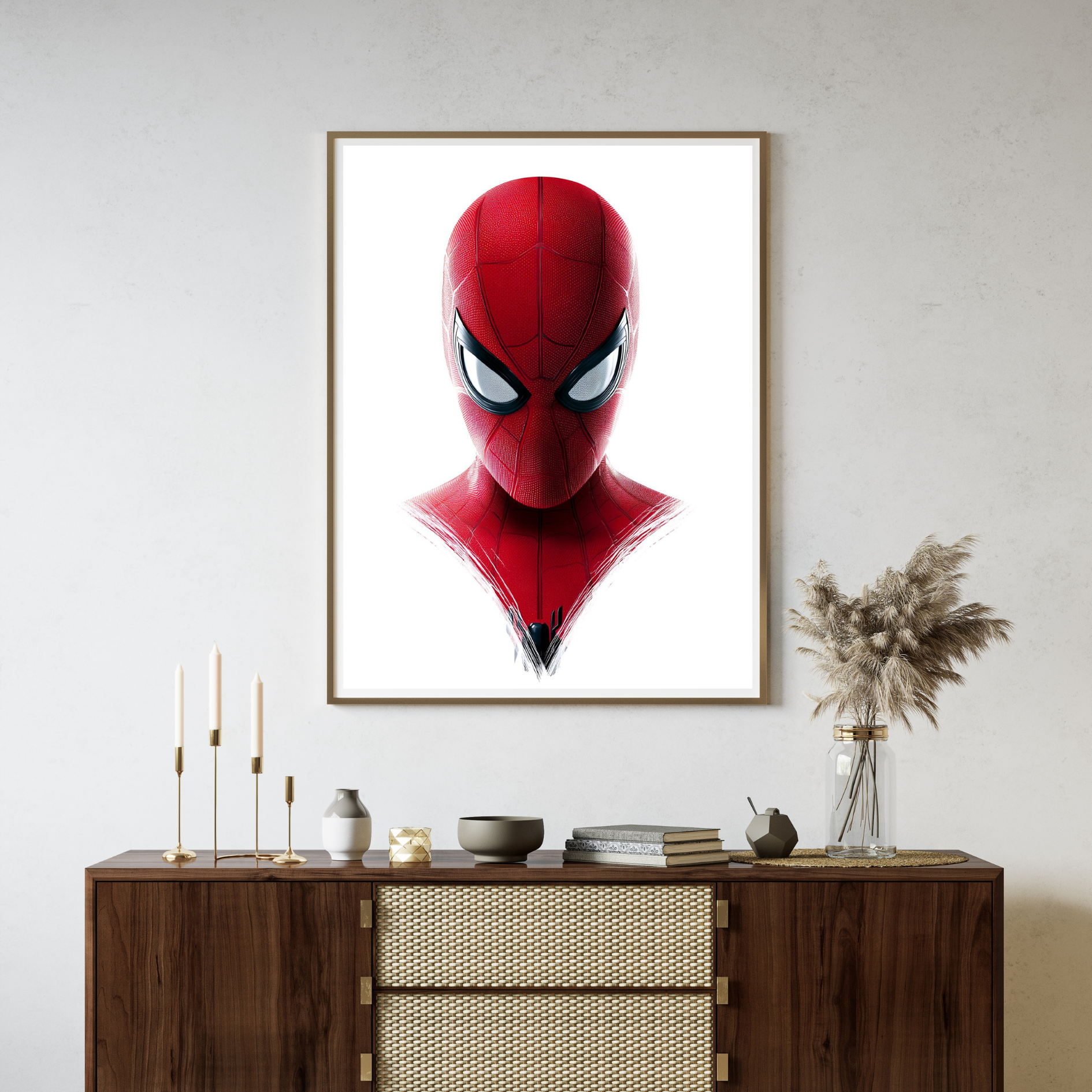 Minimal Spider Mask Wall Poster