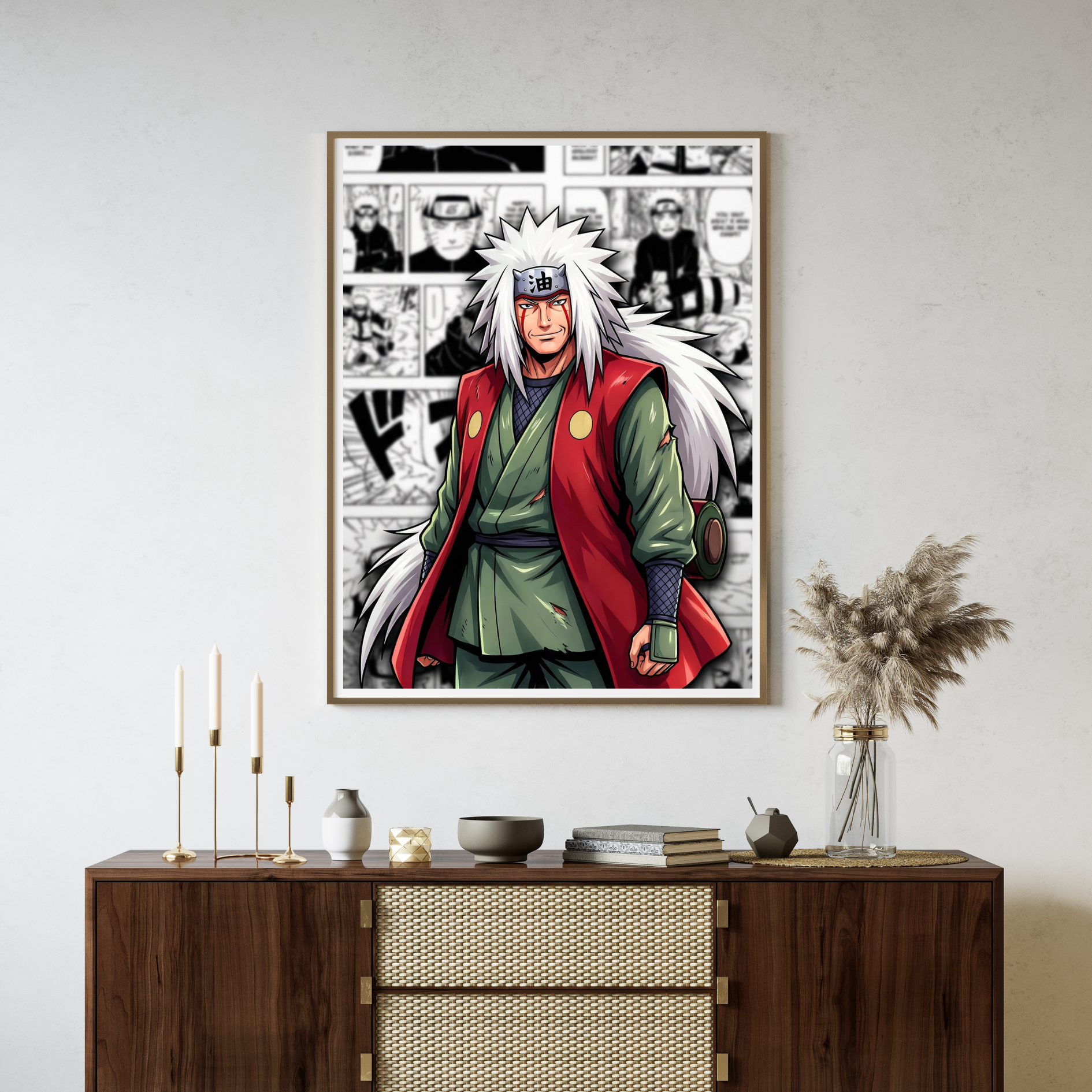 Legendary White-Haired Shinobi Wall Poster