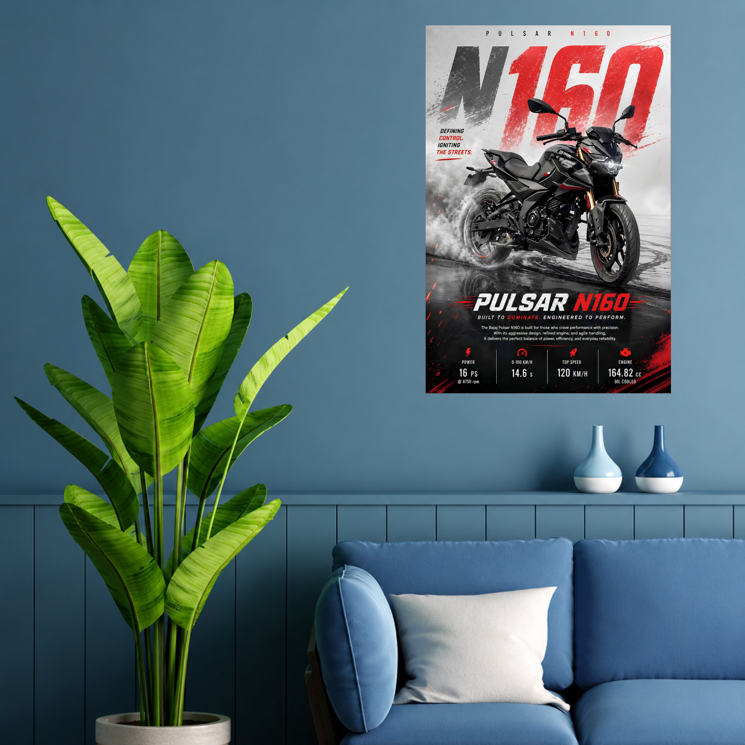 Bajaj Pulsar N160 Premium Poster