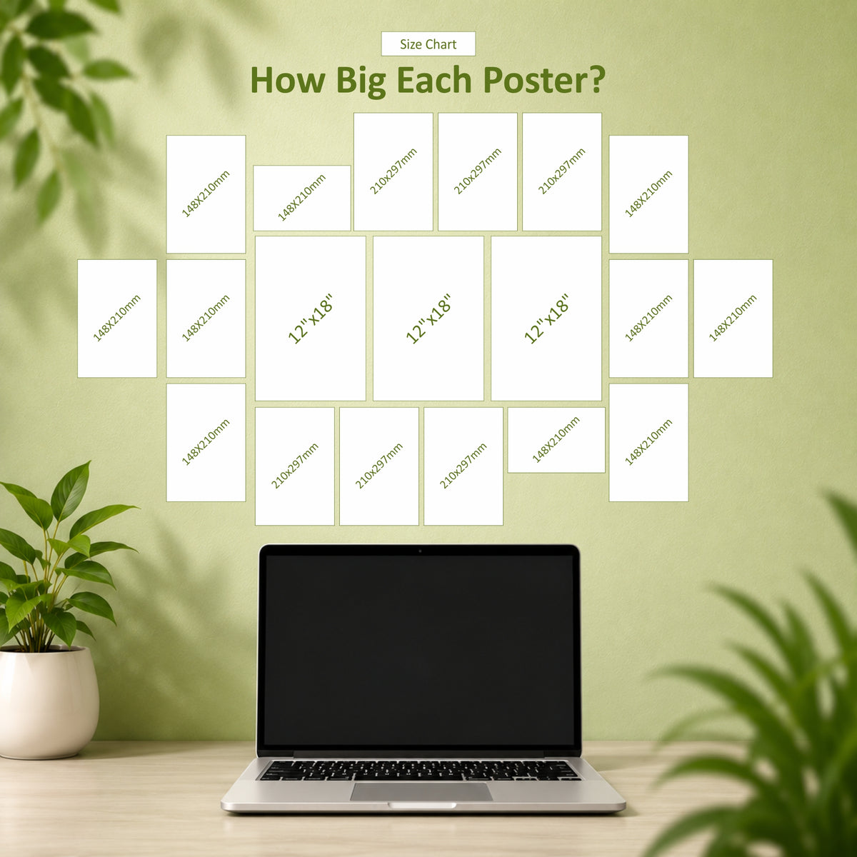 Splite Posters Combo Pack - 19 pcs 12"x18", A4 & A5 Poster Mix